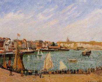 Camille Pissarro : Afternoon, Sun, the Inner Harbor, Dieppe